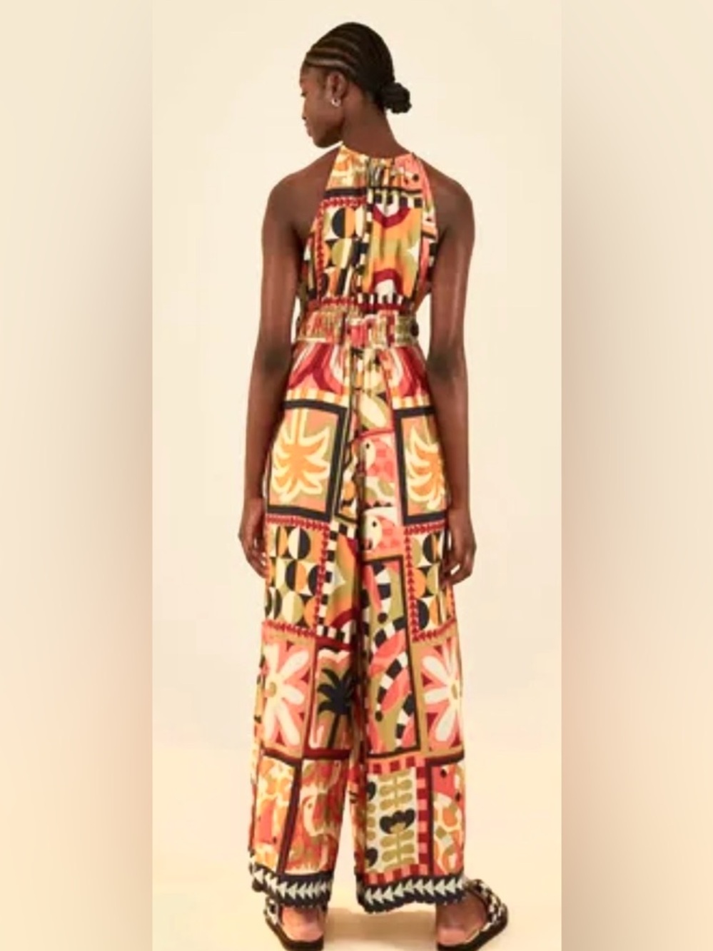 Farm Rio Halter Cut Out Halter Jumpsuit - Picture 7 of 11